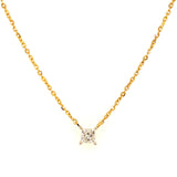 (LD) Collar con diamantes de laboratorio en oro amarillo 14kt. 42/43CM