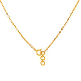 (LD) Collar con diamantes de laboratorio en oro amarillo 14kt. 42/43CM