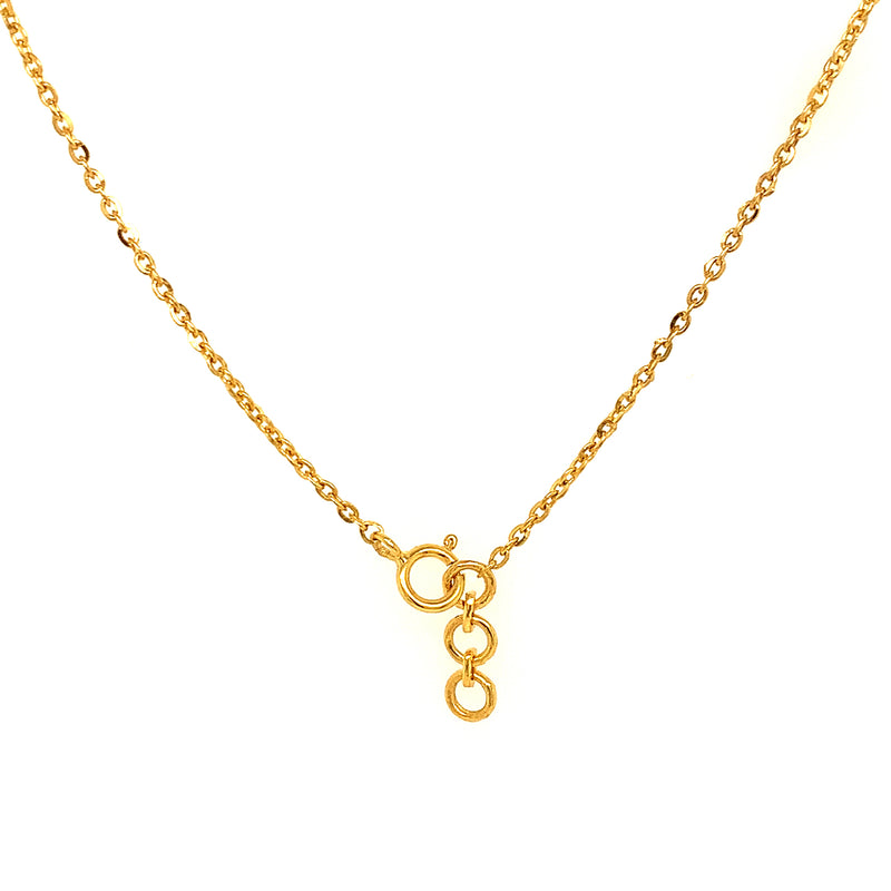 (LD) Collar con diamantes de laboratorio en oro amarillo 14kt. 42/43CM