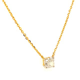 (LD) Collar con diamantes de laboratorio en oro amarillo 14kt.