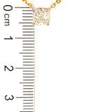 (LD) Collar con diamantes de laboratorio en oro amarillo 14kt.