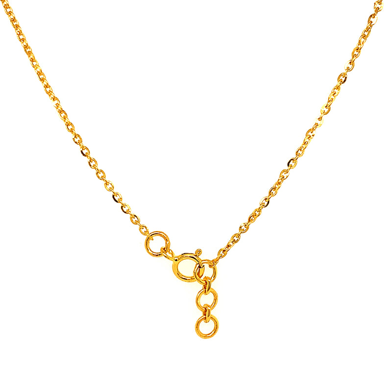 (LD) Collar con diamantes de laboratorio en oro amarillo 14kt.
