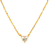(LD) Collar con diamantes de laboratorio en oro amarillo 14kt. 42/43CM