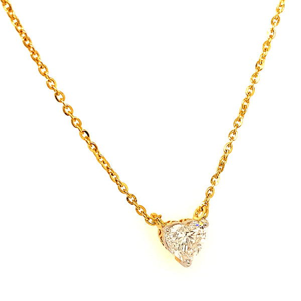 (LD) Collar con diamantes de laboratorio en oro amarillo 14kt. 42/43CM