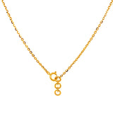 (LD) Collar con diamantes de laboratorio en oro amarillo 14kt. 42/43CM