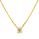 (LD) Collar con diamantes de laboratorio en oro amarillo 14kt. 42/43CM