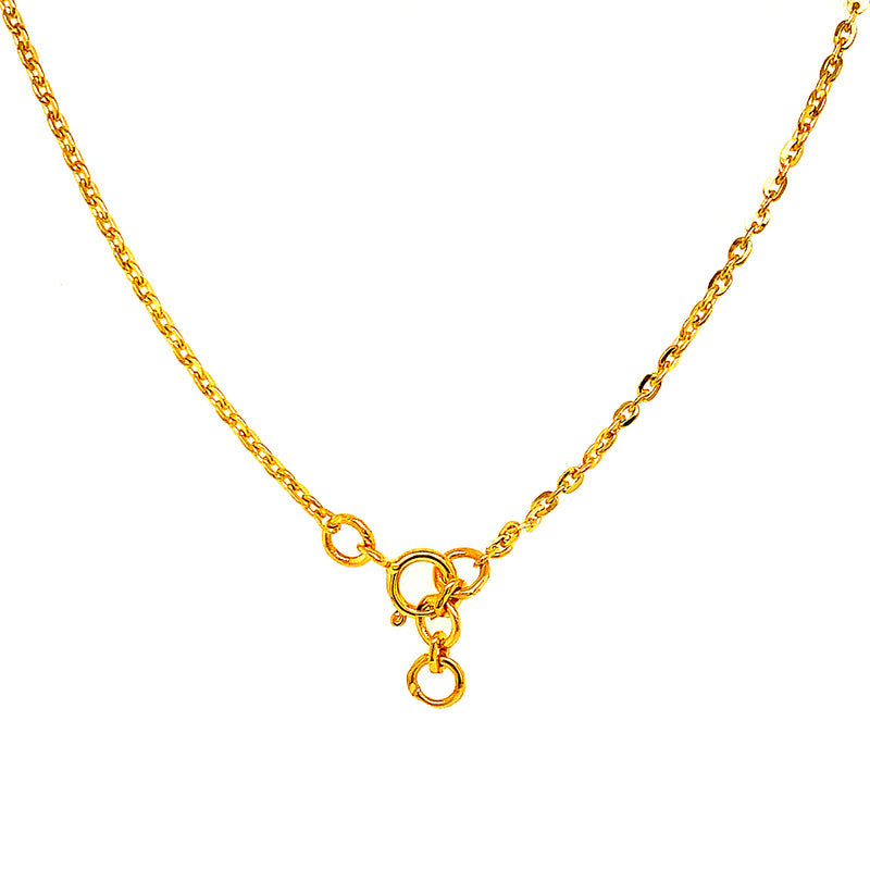 (LD) Collar con diamantes de laboratorio en oro amarillo 14kt. 42/43CM