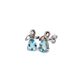 Aretes de aguamarina en plata 925  ANTES: $135.00