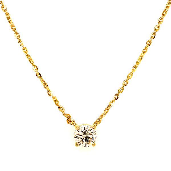 (LD) Collar con diamantes de laboratorio en oro amarillo 14kt. 41/42CM