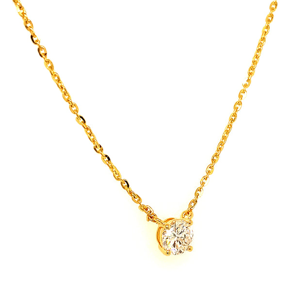 (LD) Collar con diamantes de laboratorio en oro amarillo 14kt. 41/42CM