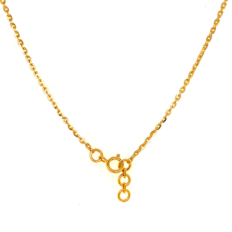 (LD) Collar con diamantes de laboratorio en oro amarillo 14kt. 41/42CM