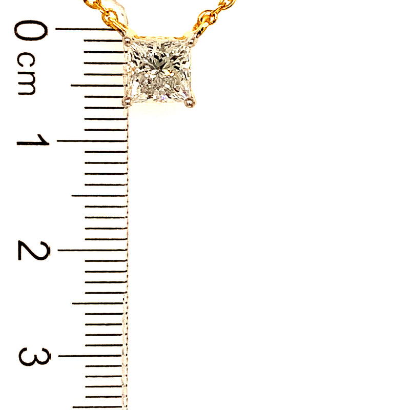(LD) Collar con diamantes de laboratorio en oro amarillo 14kt. 41/42CM