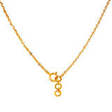 (LD) Collar con diamantes de laboratorio en oro amarillo 14kt. 41/42CM