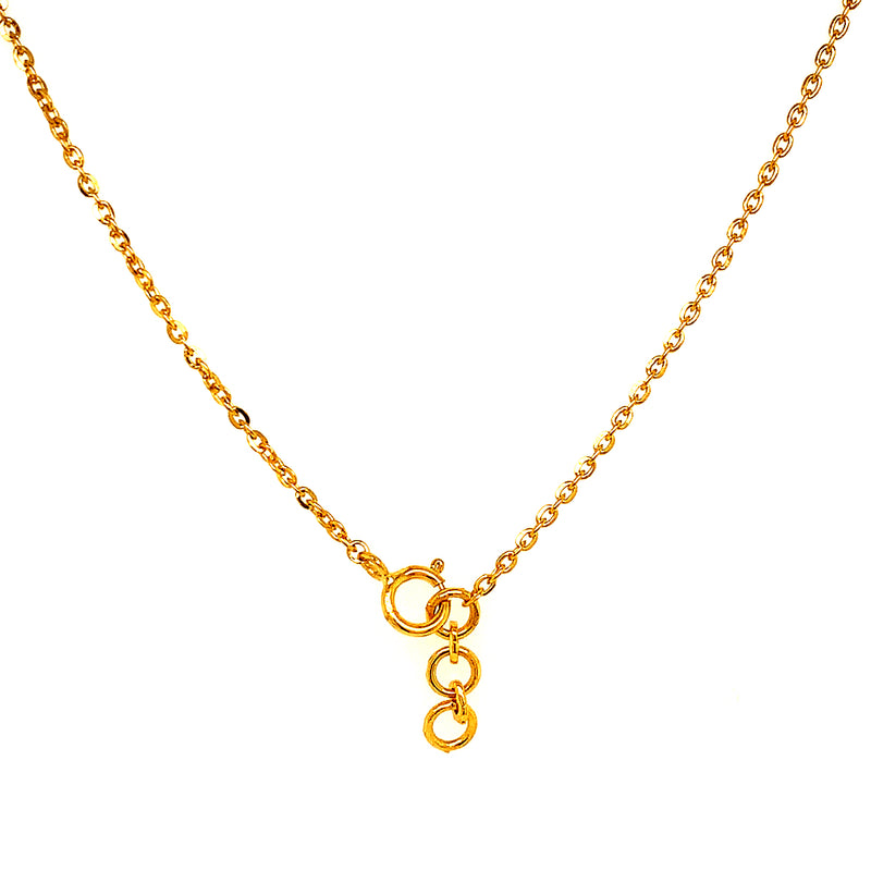 (LD) Collar con diamantes de laboratorio en oro amarillo 14kt. 41/42CM