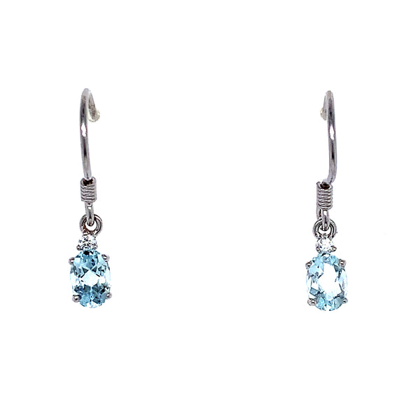 Aretes de aguamarina en plata 925  ANTES: $225.00