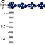 Pulsera ajustable de zafiros en plata 925  ANTES:  $180.00