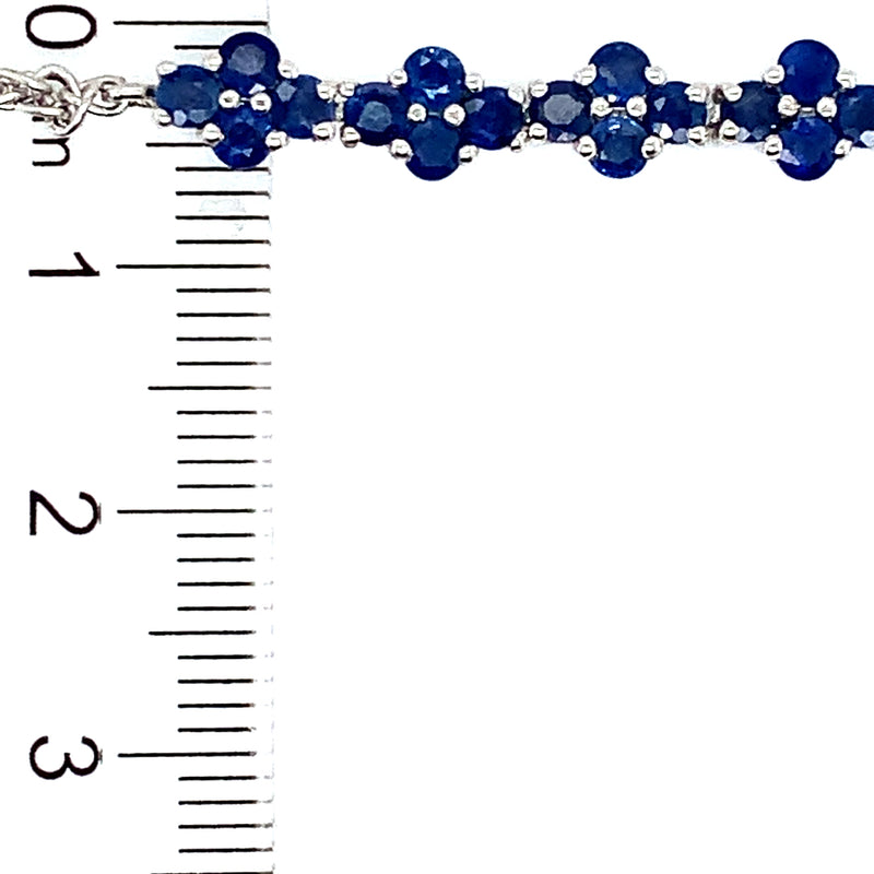 Pulsera ajustable de zafiros en plata 925  ANTES:  $180.00