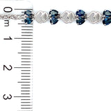 Pulsera ajustable de zafiros en plata 925  ANTES:  $165.00