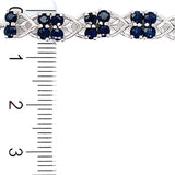 Pulsera ajustable de zafiros en plata 925  ANTES:  $165.00