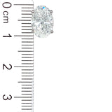 (LD) Aretes con diamantes de laboratorio en oro blanco 14kt. D-4.15Cts.
