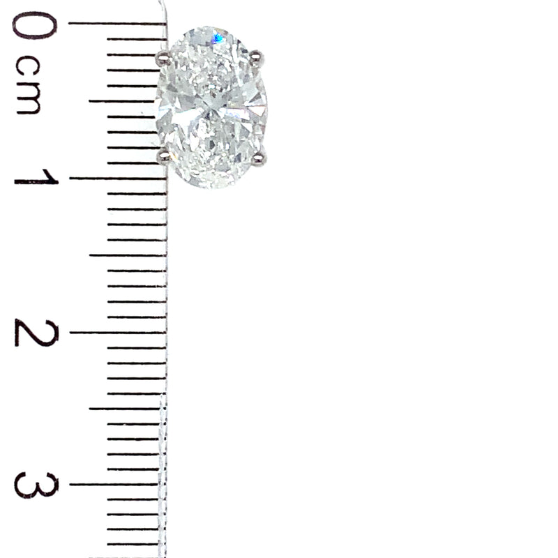 (LD) Aretes con diamantes de laboratorio en oro blanco 14kt. D-4.15Cts.