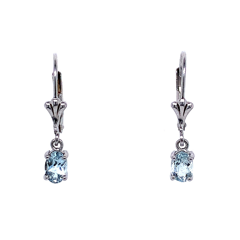 Aretes de aguamarina en plata 925  ANTES: $120.00