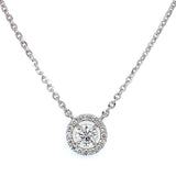 (LD) Collar con diamantes de laboratorio en oro blanco 14kt.  D-0.70Cts.