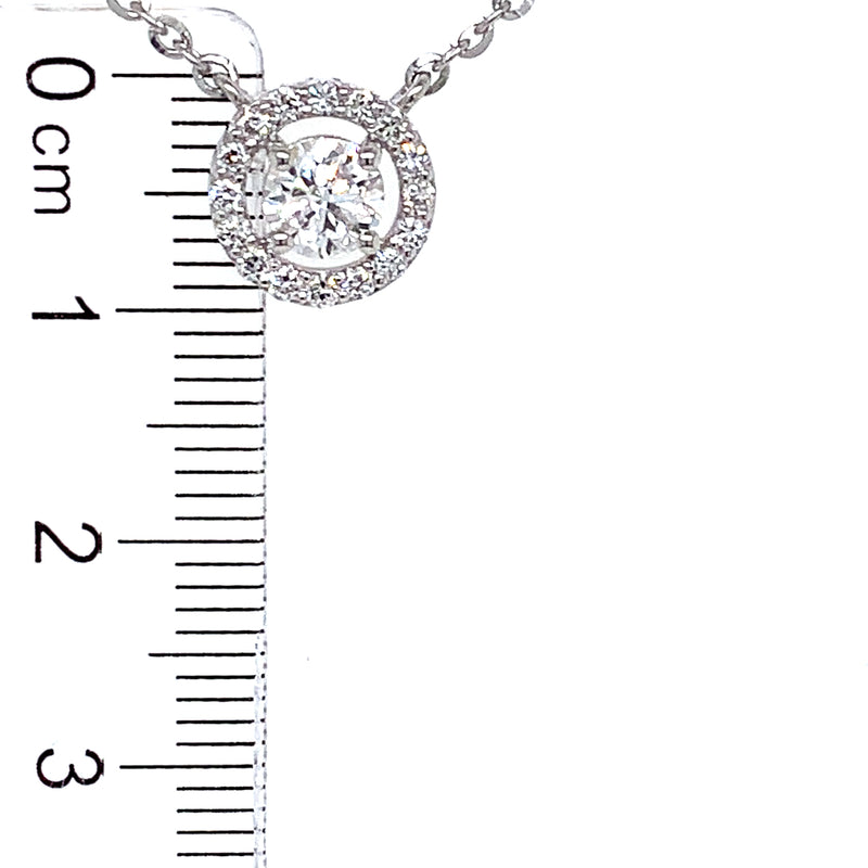 (LD) Collar con diamantes de laboratorio en oro blanco 14kt.  D-0.70Cts.