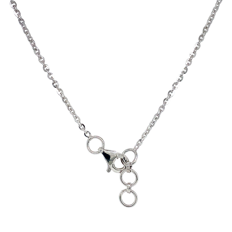 (LD) Collar con diamantes de laboratorio en oro blanco 14kt.  D-0.70Cts.