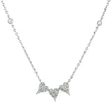 (LD) Collar con diamantes de laboratorio en oro blanco 10kt. 45cm D-0.20Cts.