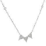 (LD) Collar con diamantes de laboratorio en oro blanco 10kt. 45cm D-0.20Cts.