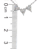 (LD) Collar con diamantes de laboratorio en oro blanco 10kt. 45cm D-0.20Cts.
