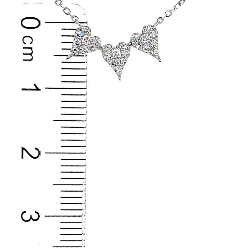 (LD) Collar con diamantes de laboratorio en oro blanco 10kt. 45cm D-0.20Cts.