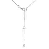 (LD) Collar con diamantes de laboratorio en oro blanco 10kt. 45cm D-0.20Cts.