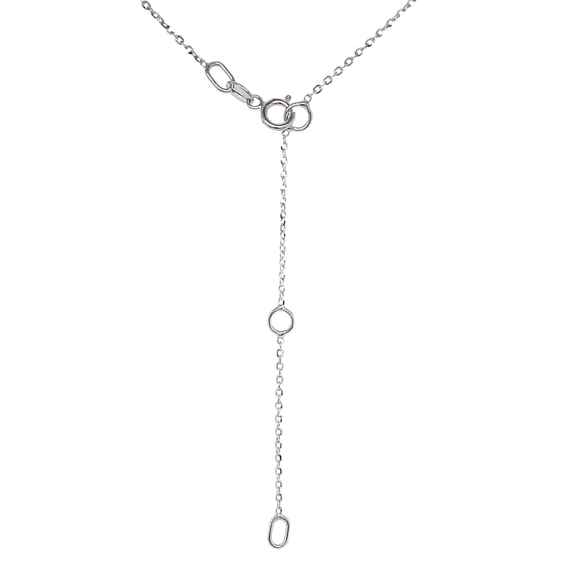 (LD) Collar con diamantes de laboratorio en oro blanco 10kt. 45cm D-0.20Cts.