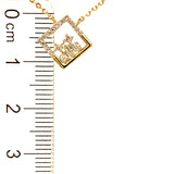 (LD) Collar con diamantes de laboratorio en oro amarillo 10kt.45cm D-0.10Cts.