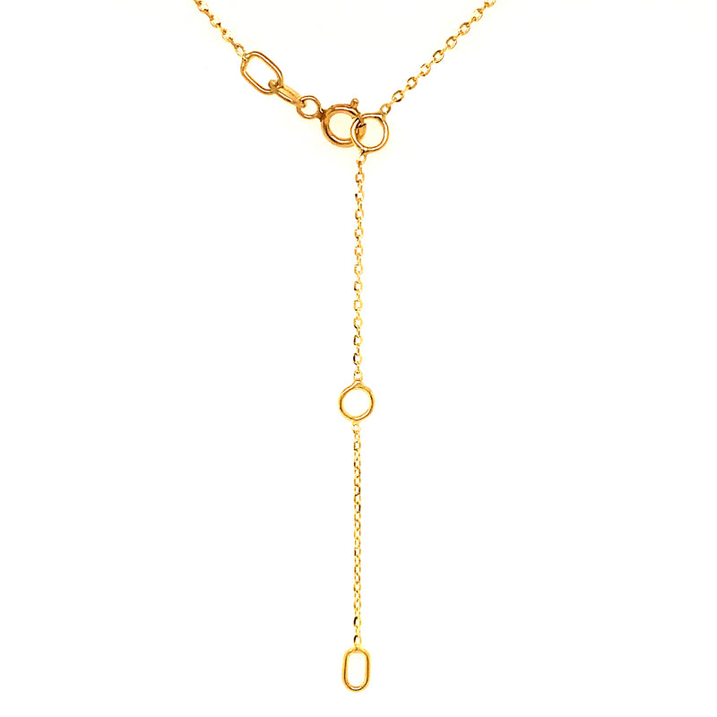 (LD) Collar con diamantes de laboratorio en oro amarillo 10kt.45cm D-0.10Cts.
