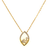 (LD) Collar con diamantes de laboratorio en oro amarillo 10kt.45cm D-0.10Cts.
