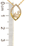 (LD) Collar con diamantes de laboratorio en oro amarillo 10kt.45cm D-0.10Cts.
