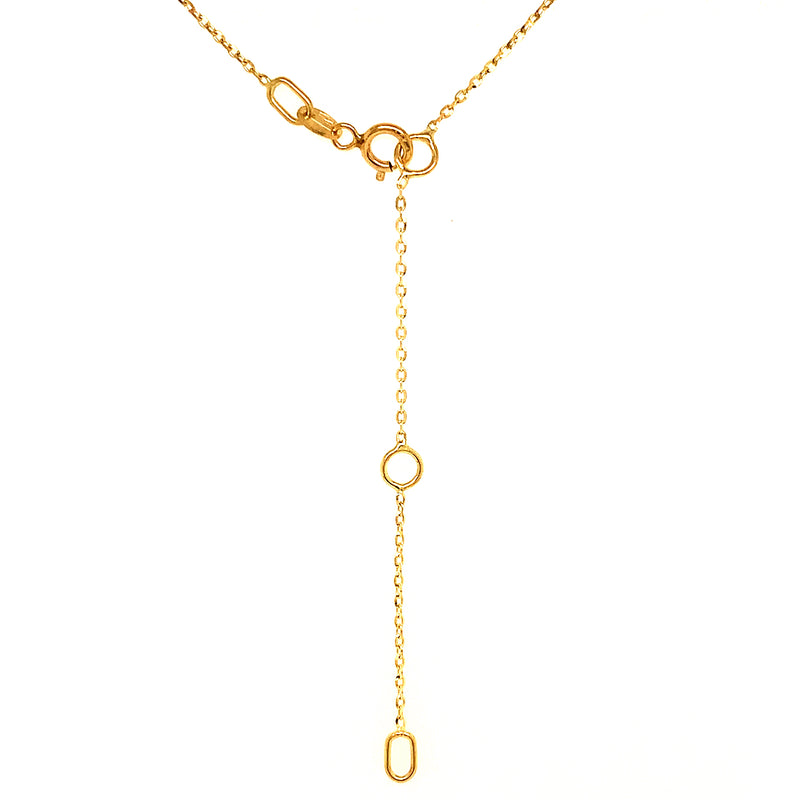 (LD) Collar con diamantes de laboratorio en oro amarillo 10kt.45cm D-0.10Cts.