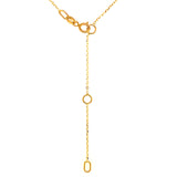(LD) Collar con diamantes de laboratorio en oro amarillo 10kt.45cm D-0.10Cts.