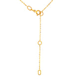(LD) Collar con diamantes de laboratorio en oro amarillo 10kt.45cm D-0.12Cts.