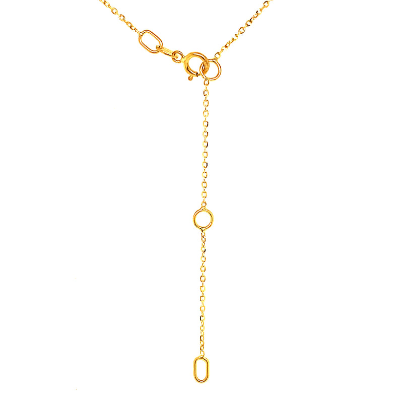 (LD) Collar con diamantes de laboratorio en oro amarillo 10kt.45cm D-0.12Cts.
