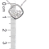 (LD) Collar con diamantes de laboratorio en oro blanco 10kt. 45cm D-0.12Cts.