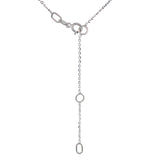 (LD) Collar con diamantes de laboratorio en oro blanco 10kt. 45cm D-0.12Cts.