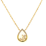 (LD) Collar con diamantes de laboratorio en oro amarillo 10kt.45cm D-0.10Cts.