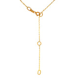 (LD) Collar con diamantes de laboratorio en oro amarillo 10kt.45cm D-0.10Cts.