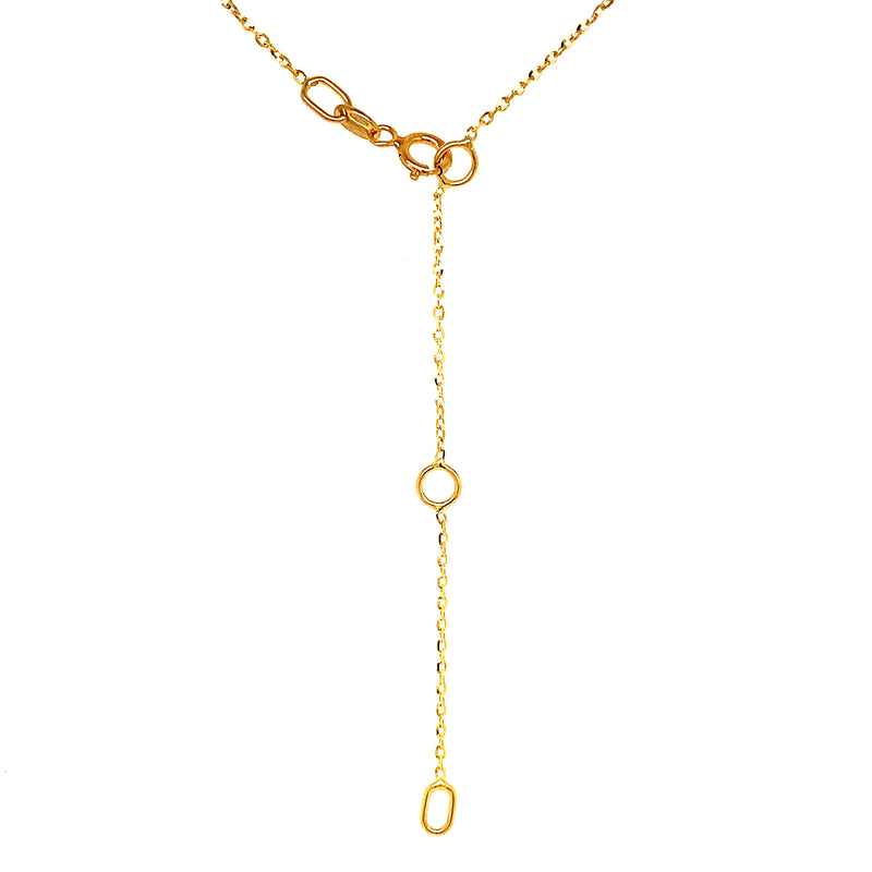 (LD) Collar con diamantes de laboratorio en oro amarillo 10kt.45cm D-0.10Cts.