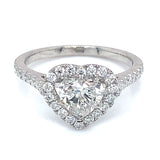 (LD) Anillo con diamantes de laboratorio en oro blanco 14kt. D-1.53cts