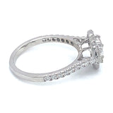 (LD) Anillo con diamantes de laboratorio en oro blanco 14kt. D-1.53cts